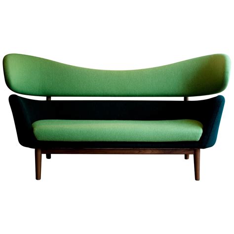 Finn Juhl 46 Sofa Couch Green Fabric Cutout For Sale At 1stdibs