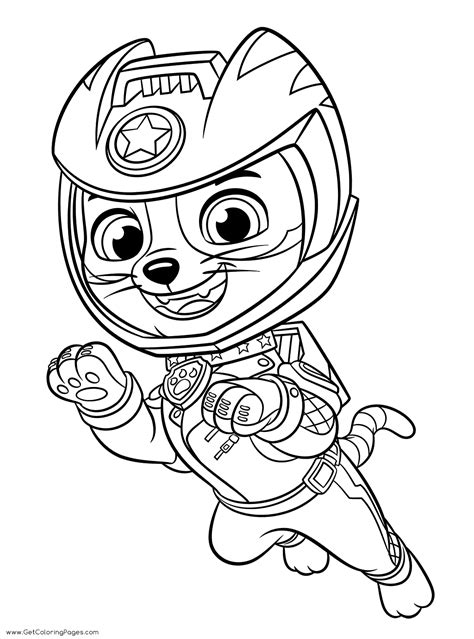 wild cat from paw patrol moto pups coloring page free printable coloring pages