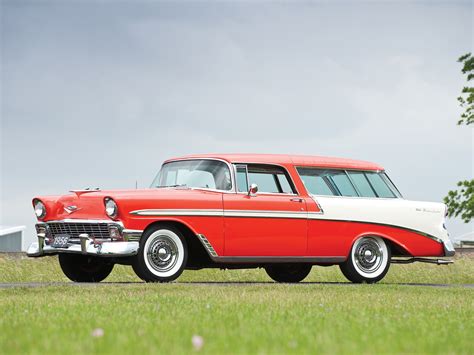 1956 Chevrolet Bel Air Nomad Retro Stationwagon Wallpapers HD
