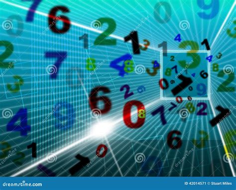 Maths Numbers Represents High Tech And College Stock Illustration
