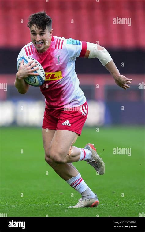 Cadan Murley Of Harlequins Rugby In Action During The Game Stock Photo