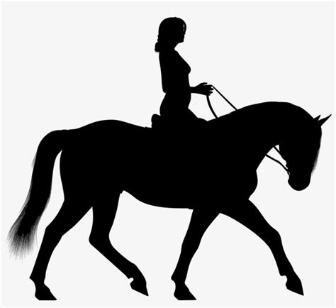 Silhouetteblackfemale Horse And Rider Silhouette Free Transparent
