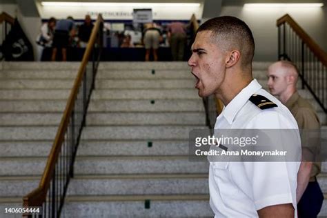 An Upperclassmen Shouts Orders At An Incoming Plebe On Induction Day News Photo Getty Images