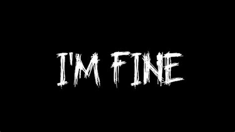 I Am Fine Word In Black Background HD Dark Wallpapers | HD Wallpapers ...