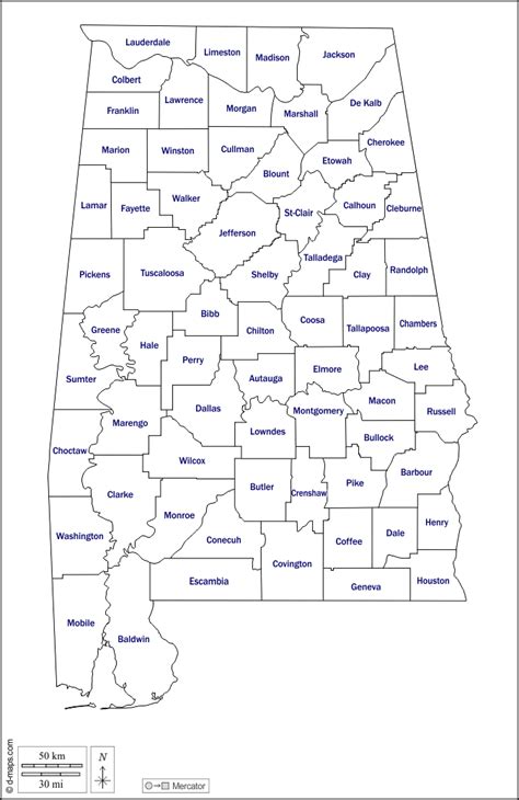 Alabama Free Map Free Blank Map Free Outline Map Free Base Map