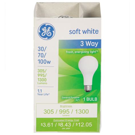 Save On Ge 3 Way Light Bulb Soft White 3070100 Watt Order Online