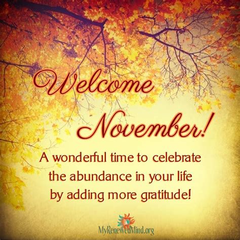 Welcome November From Welcome November Time To