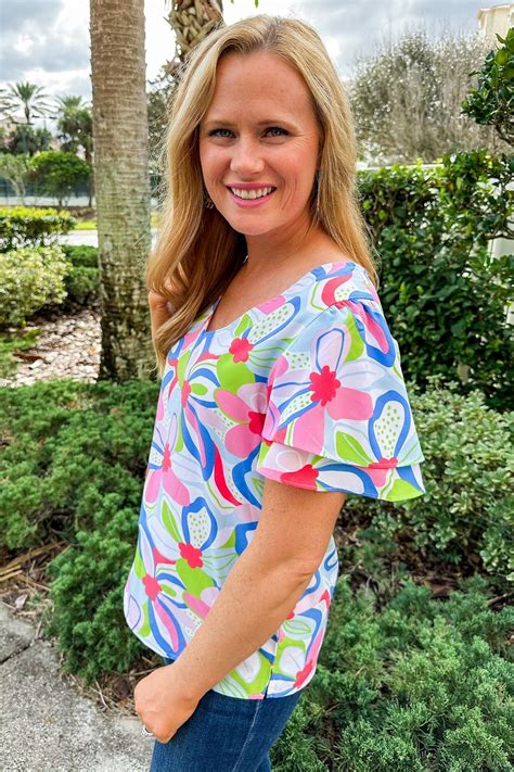 The Grayson Top In Color Me Happy By Michelle Mcdowell Jules And James Boutique
