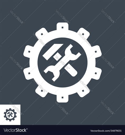 Technical Support Glyph Icon Royalty Free Vector Image