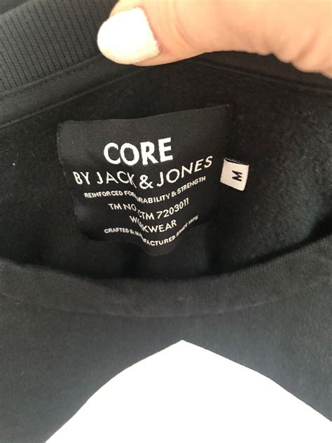 Jack And Jones Core Navy Black And White Sweatshirt Deadstock Workwear Ebay