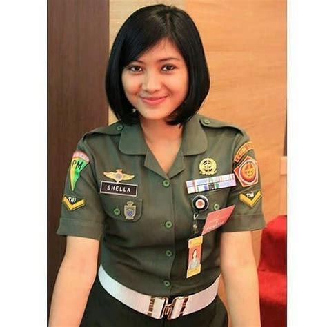 Indonesian Army Police Beautiful Pejuang Wanita Wanita Kecantikan