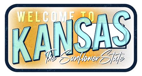 Welcome To Kansas Vintage Rusty Metal Sign Vector Illustration Vector