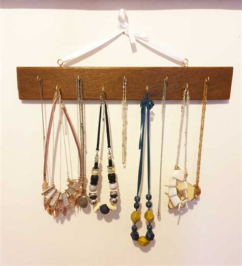 How To Make A Diy Wooden Necklace Display Holder Ahoy Designs