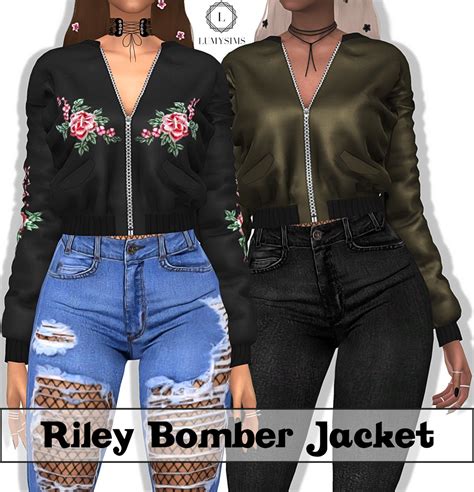 Download Riley Bomber Jacket The Sims 4 Mods Curseforge