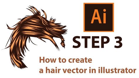 How To Create A Vector Hair In Illustrator Step Three Illustrator