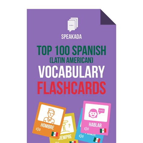 Anki Spanish Vocabulary Flashcards For Beginners Speakada