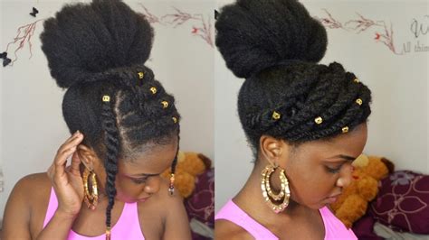 Hold the twisted hair and wrap it around the hair tie in a clockwise direction. BUN & TWISTS ON 4C NATURAL HAIR (PROTECTIVE STYLE) - YouTube