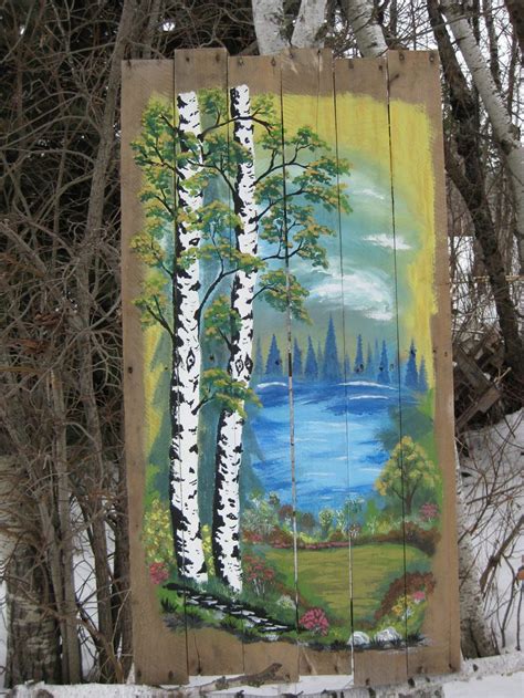 Paintings On Pallets Pallet Painting Distressed Wood Art Pallet Art