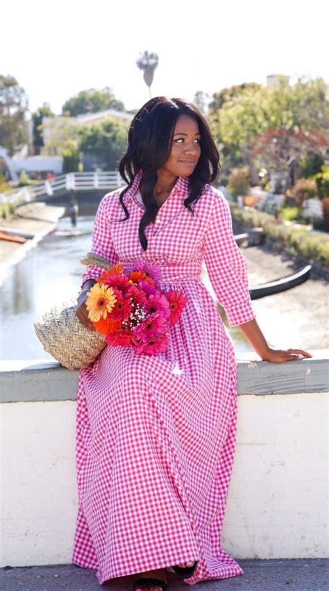 Modest Dainty Jewells Gingham Pink Dress On Downtown Demure Jw Fashion