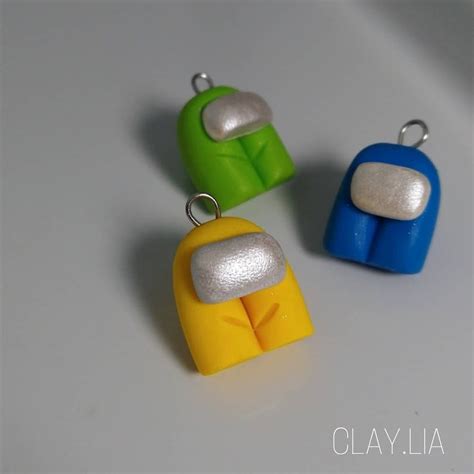 Among Us Keychain Make With Polymer Clay All Colors Etsy