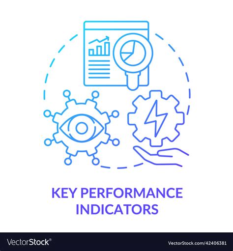 Key Performance Indicators Blue Gradient Concept Vector Image