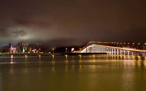 Hd Beautiful Night Bridge In Macau Wallpaper Download Free 72310