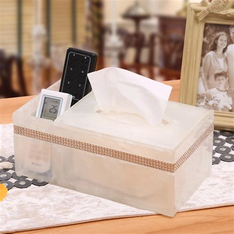 Newyearnew Europe Resin Tissue Box With Crystal Creative Fashion Home