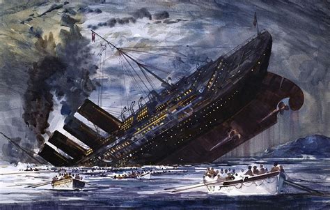 Titanic Sinking Painting