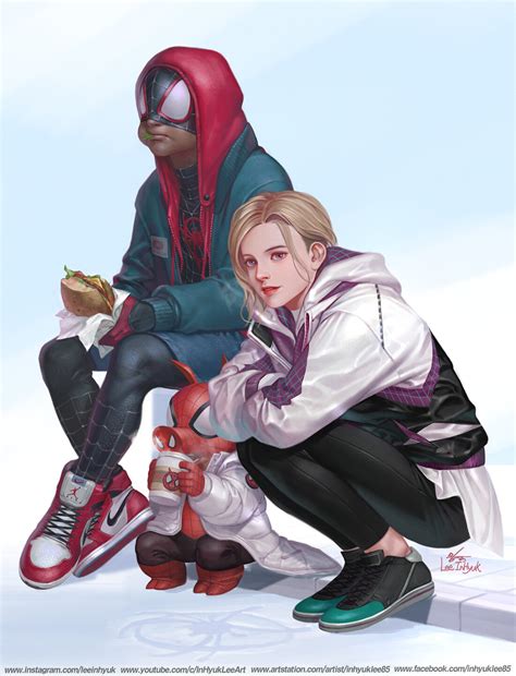 Gwen Ham And Miles Winter Created By Inhyuk Lee Miles Spiderman