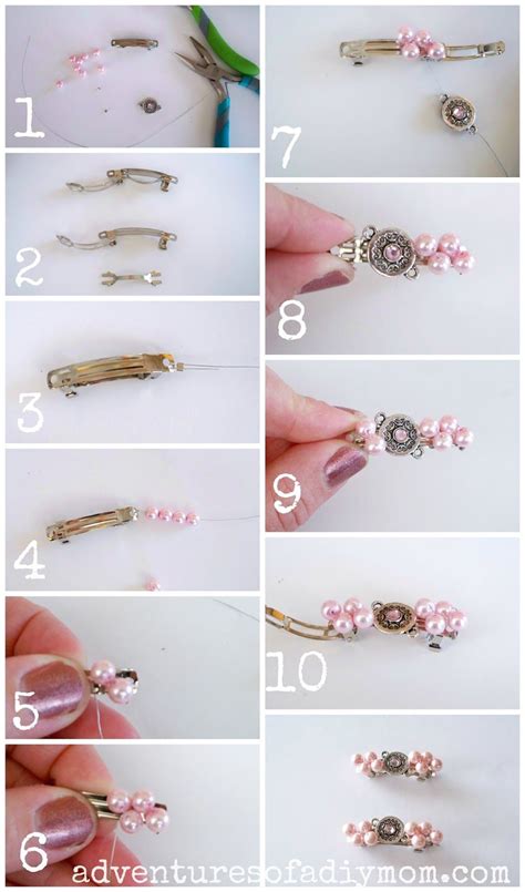 How To Make Beaded Hair Clips Bead Hair Accessories Beaded Hair