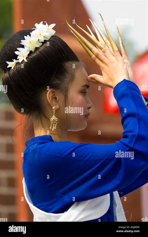 A Dancer Performs The Fawn Thai Dance In Chiang Mai As Part Of The Miss