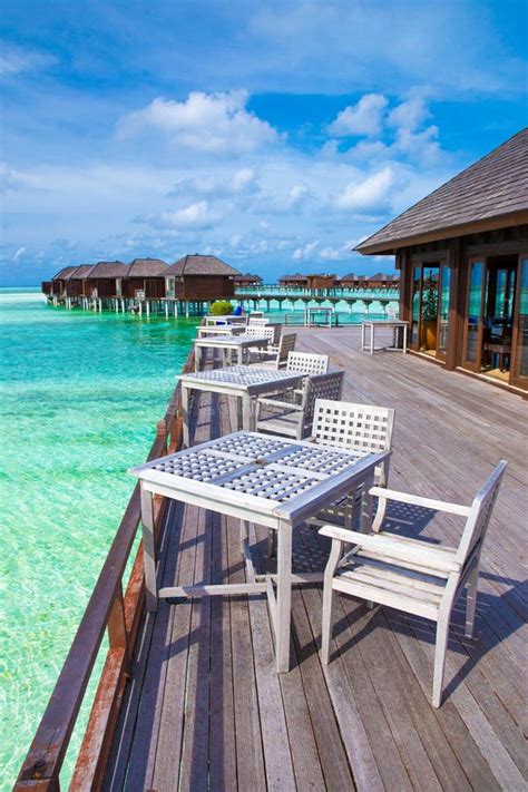 Maldives Water Bungalows Resort At Islands Beach Indian Ocean
