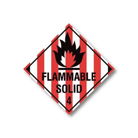 Flammable Solid Labels X Mm