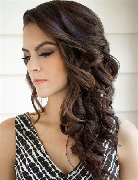 Maybe you would like to learn more about one of these? Side Swept Curls #WeddingHairHalfUp | Side curls ...