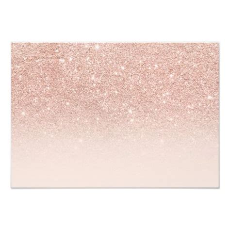 Rose Gold Faux Glitter Pink Ombre Rsvp Wedding Rose Gold