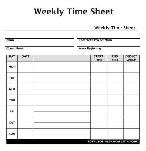 Weekly Employee Timesheet Template Timesheet Template Pertaining To