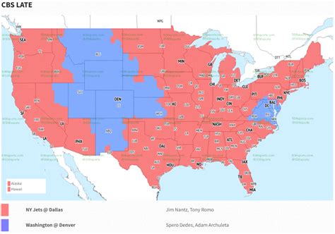 Nfl Week 2 Tv Coverage Map Sports Illustrated Arizona Cardinals News Analysis And More