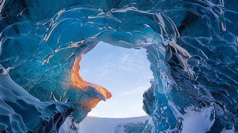 Hd Wallpaper Ice Blue Stones Cave Skaftafell Iceland Wallpaper Flare