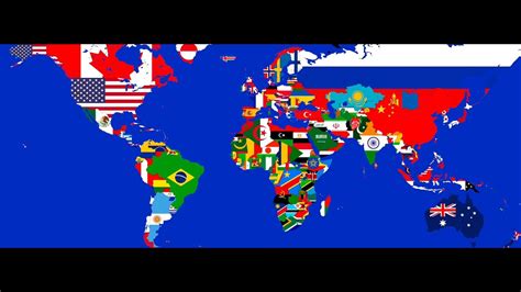 World Flag Map Speedart Youtube