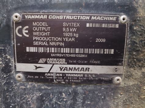 Myydään Yanmar SV17EX käytetyt Minikaivukoneet