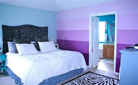 Lucy says the easiest way to add colour to your bedroom is through accessories. Ombre painted walls - would be cute with any color ...