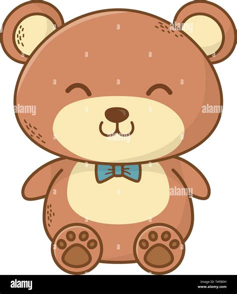 Cute Teddy Bear Cartoon Vector Illustration Graphic Design Stock Vector
