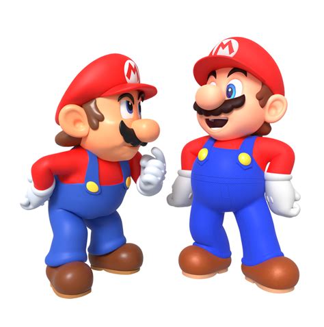 Modern Mario Meets N64 Mario Render By Nintega Dario On Deviantart