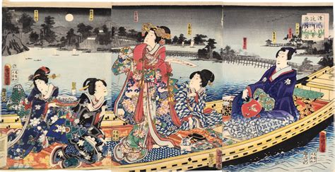 Scholten Japanese Art Woodblock Prints Toyohara Kunichika View Of