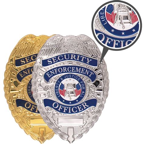 Flexible Plastic Iron On Security Officer Badge