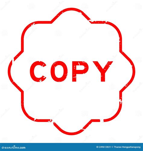 Grunge Red Copy Word Rubber Stamp On White Background Stock Vector