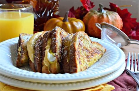 Pumpkin Cream Cheese Stuffed French Toast