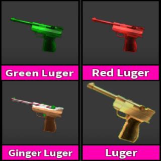 Luger is a godly gun that can be obtained through unboxing it (by chance) from gun box 1 , or through trading. Bundle | MM2  1X LUGER SET  1X - In-Game Items - Gameflip
