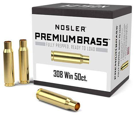 Nosler 10225 308 Win Rifle Brass 50 Per Box Monadnock Firearms