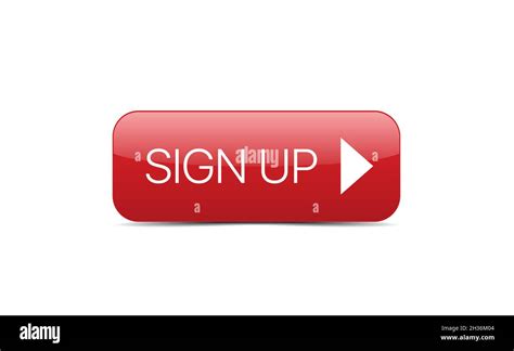 Sign Up Red Button Vector Illustration For Web Stock Vector Image And Art